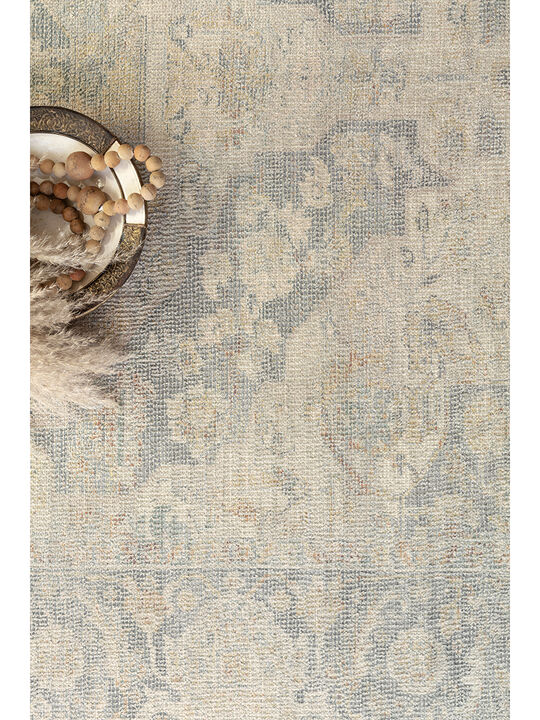 Priya PRY08 Bone/Bluestone 18" x 18" Sample Rug