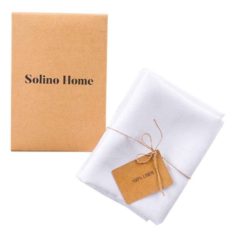Solino Home 100% Pure Linen Kitchen Towels Set of 2 - 17 x 26 Inch | Fete