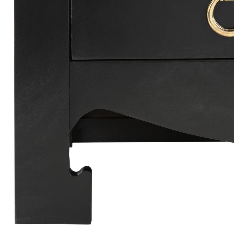 Safavieh Dion 3 Drawer Chest, Black/Gold