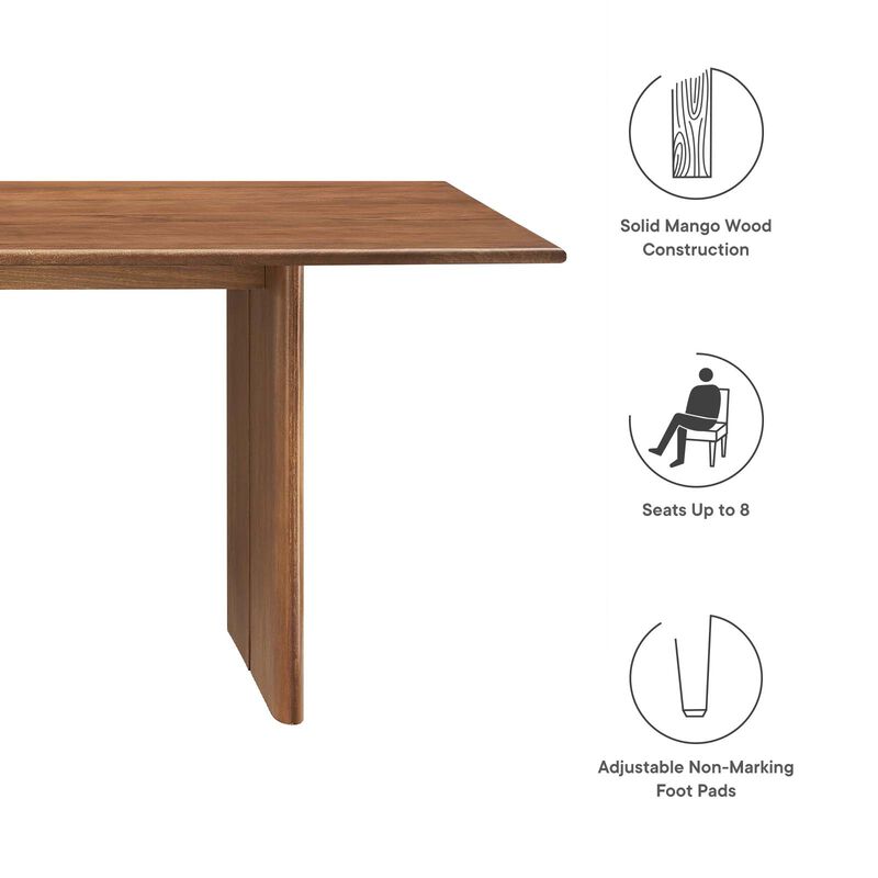 Modway - Amistad 86" Wood Dining Table Walnut