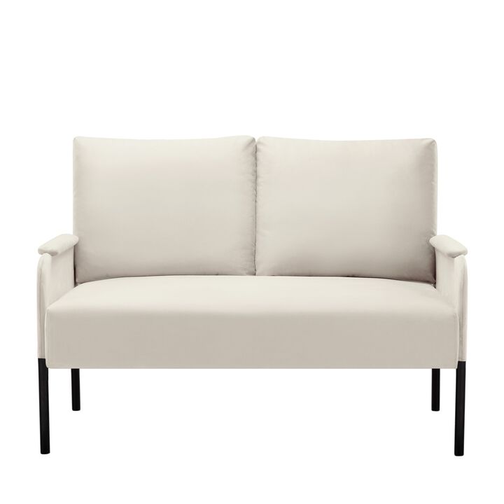 45.7 in. W Square Arm Velvet Modern Straight Sofa