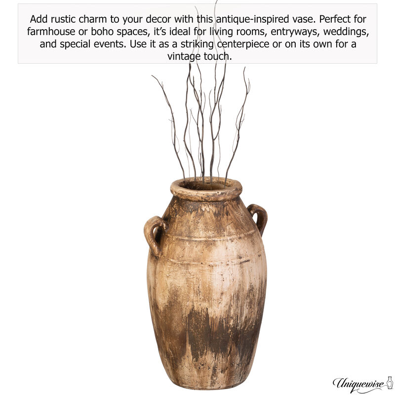 23-Inch Brown Tall Floor Vase