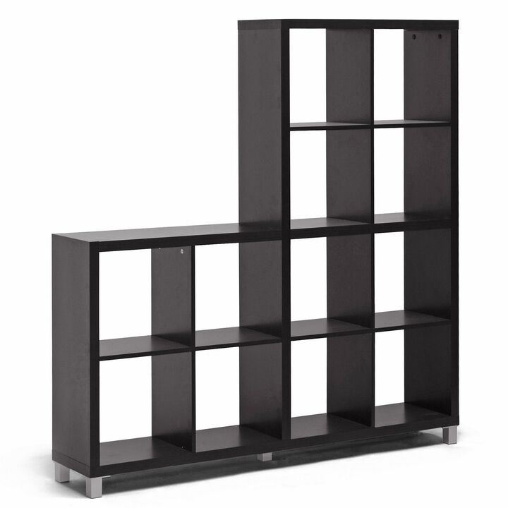 Baxton StudioBaxton Studio Sunna Modern Cube Shelving Unit, Dark Brown