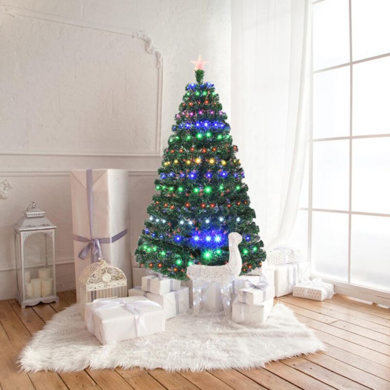 Artificial Christmas Tree with LED Light and Metal Stand