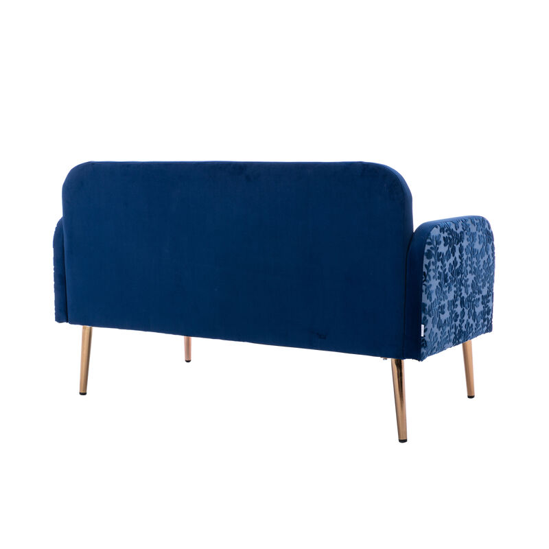 Velvet Sofa, Accent Sofa .Loveseat Sofa With Metal Feet