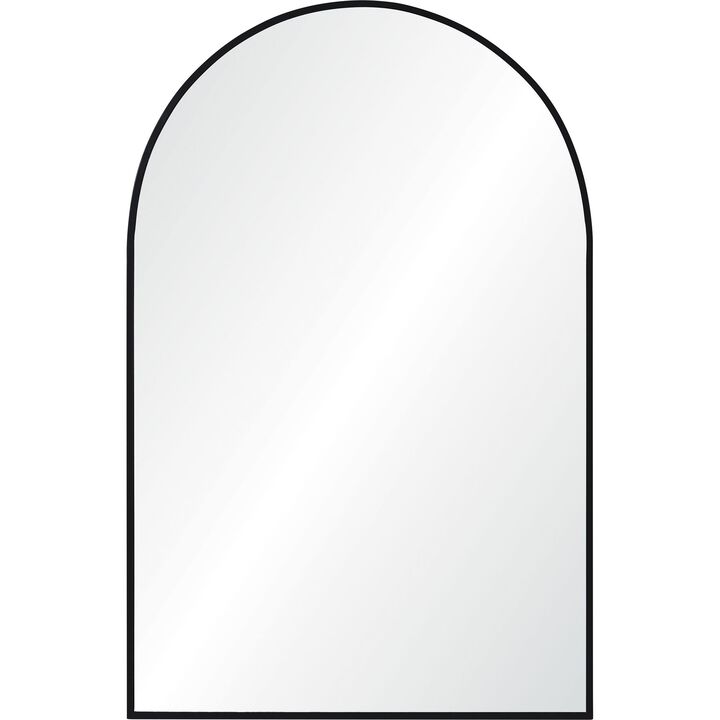 36" Clear Powder Coated Finished Framed Arched Wall Mirror