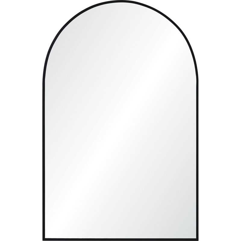 36" Clear Powder Coated Finished Framed Arched Wall Mirror