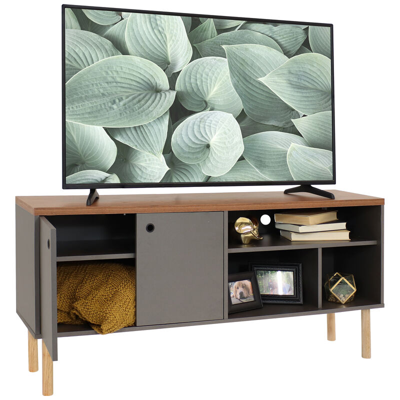 Sunnydaze Mid-Centurn Modern TV Stand Console for 55" TV
