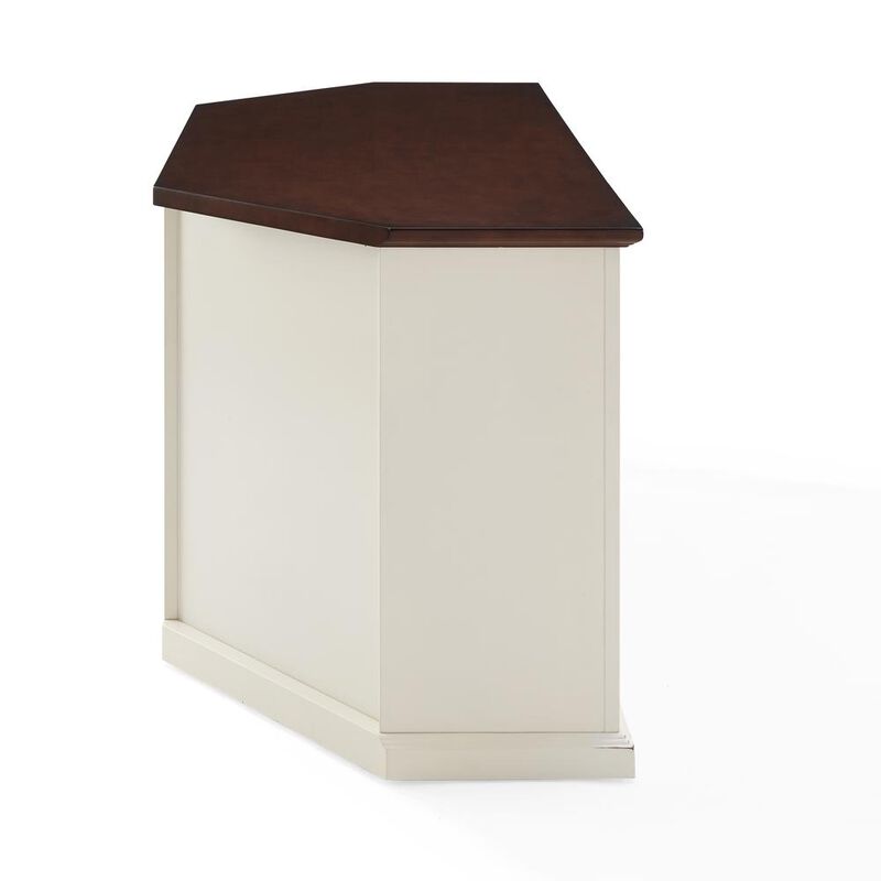 Crosley Furniture 60 Corner Tv Stand Distressed White