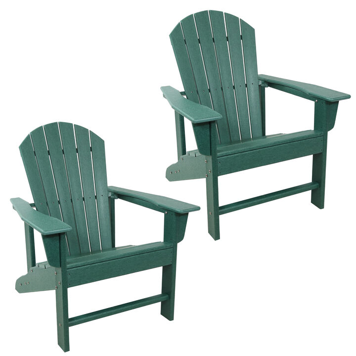 Sunnydaze Upright HDPE Raised Outdoor Adirondack Chair