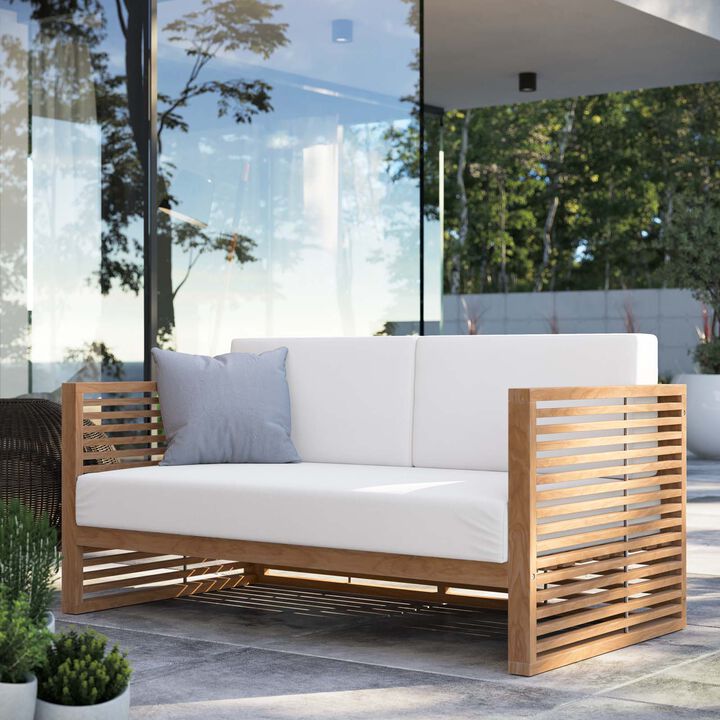 Modway - Carlsbad Teak Wood Outdoor Patio Loveseat