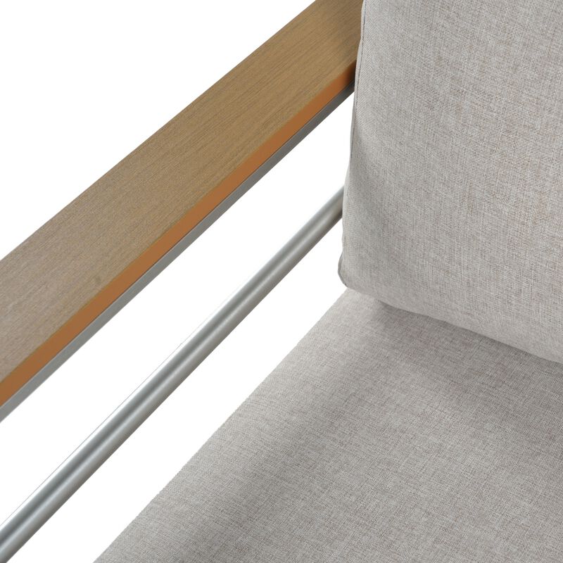 Merax Outdoor Aluminum Loveseat with Cushion