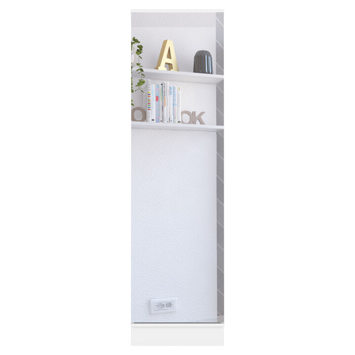 Cassidy Rectangle Tall Shoe Cabinet With Mirror