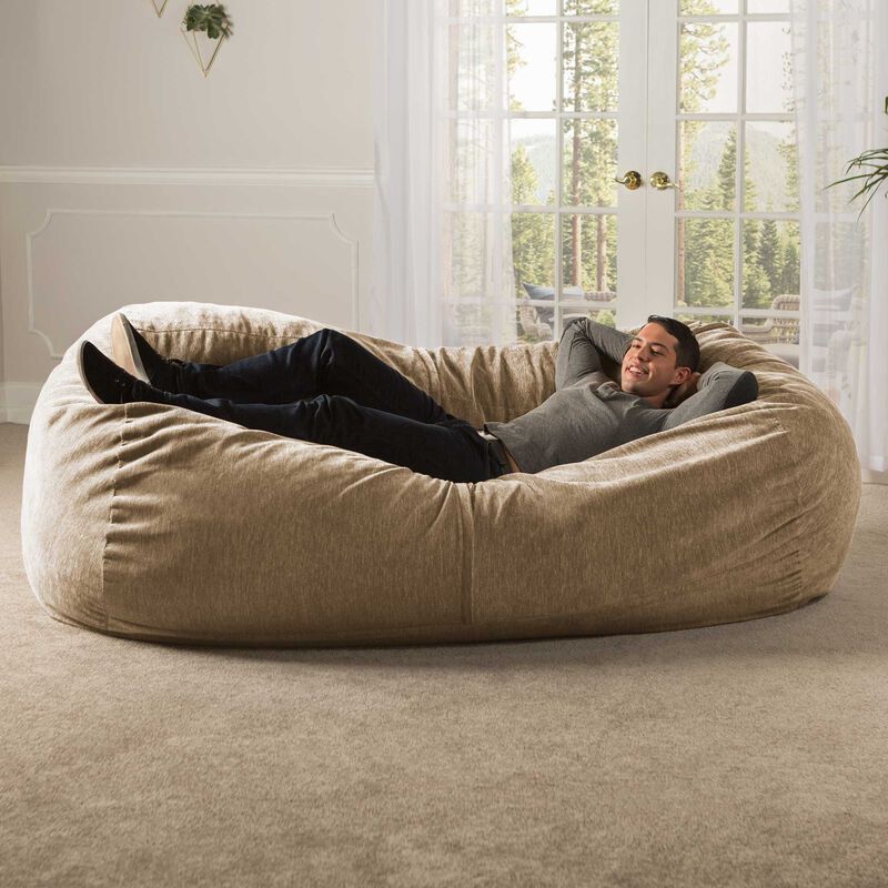 Jaxx 7 Foot Giant Bean Bag Sofa - Premium Chenille