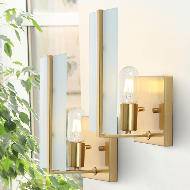 Mila 1-Light Modern Coastal Iron/Glass LED Sconce