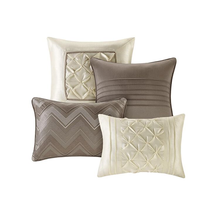 Belen Kox Taupe Tufted 24-Piece Room Set, Belen Kox