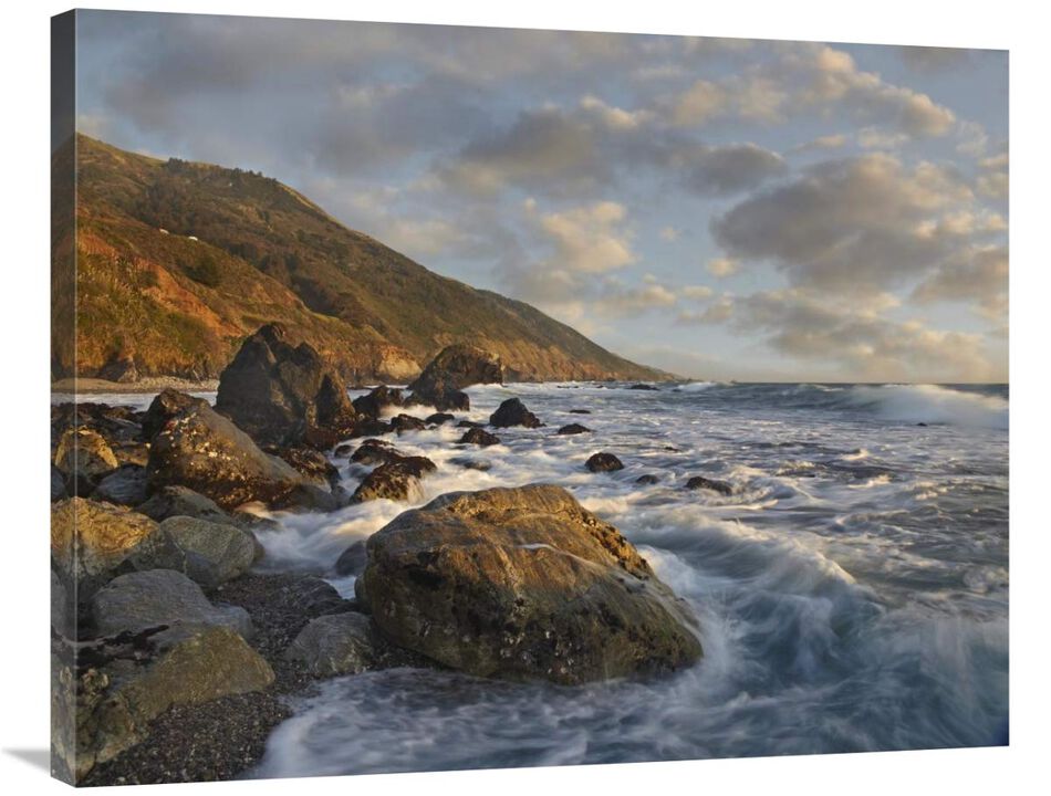 Beach at Kirk Creek Beach, Big Sur, California-Canvas Art-35x28