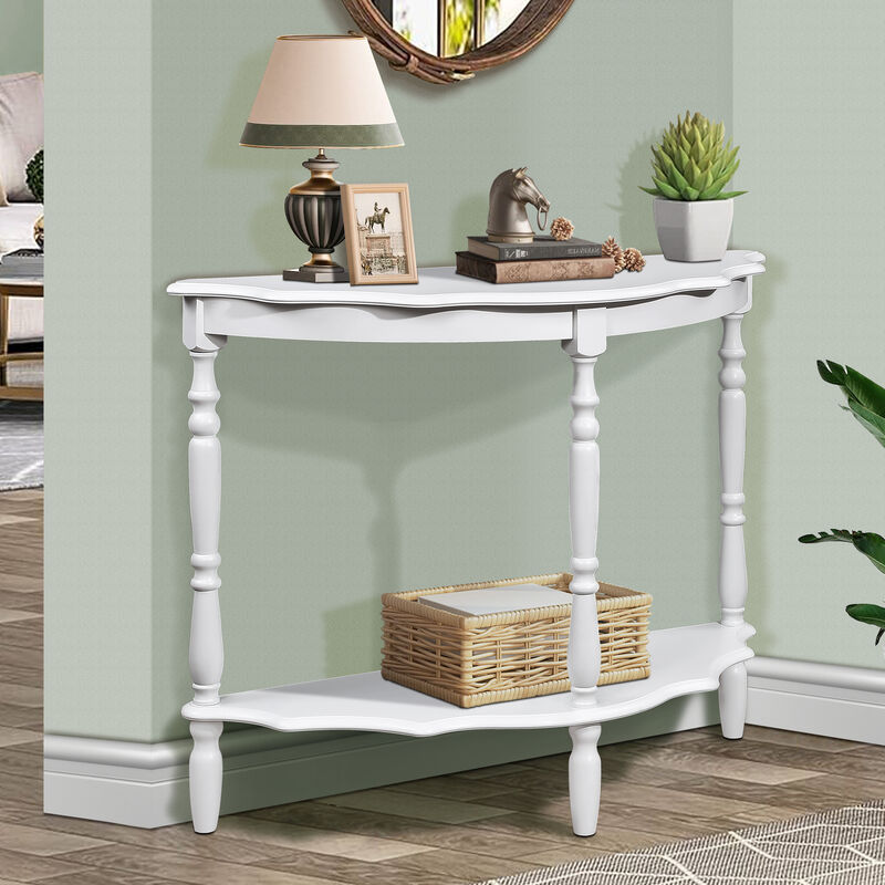 Merax Retro Console Table with 1 Open Shelf