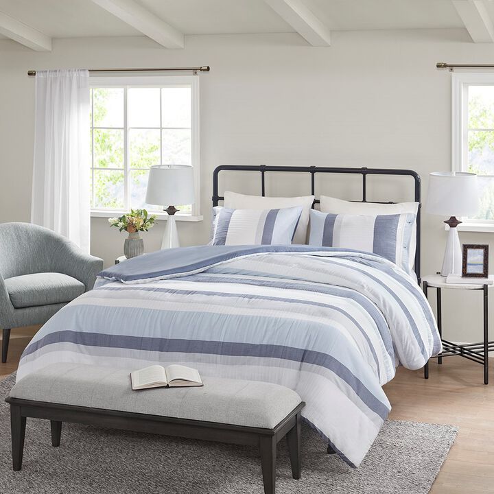 Gracie Mills Mcdaniel Refined Jacquard Elegance: 3-Piece Duvet Cover Set