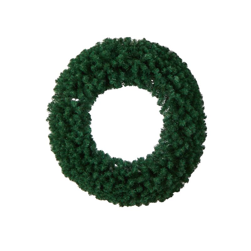 Hivvago 48" Large Artificial Christmas Wreath with 714 Bendable Branches and 200 Warm White LED Lights