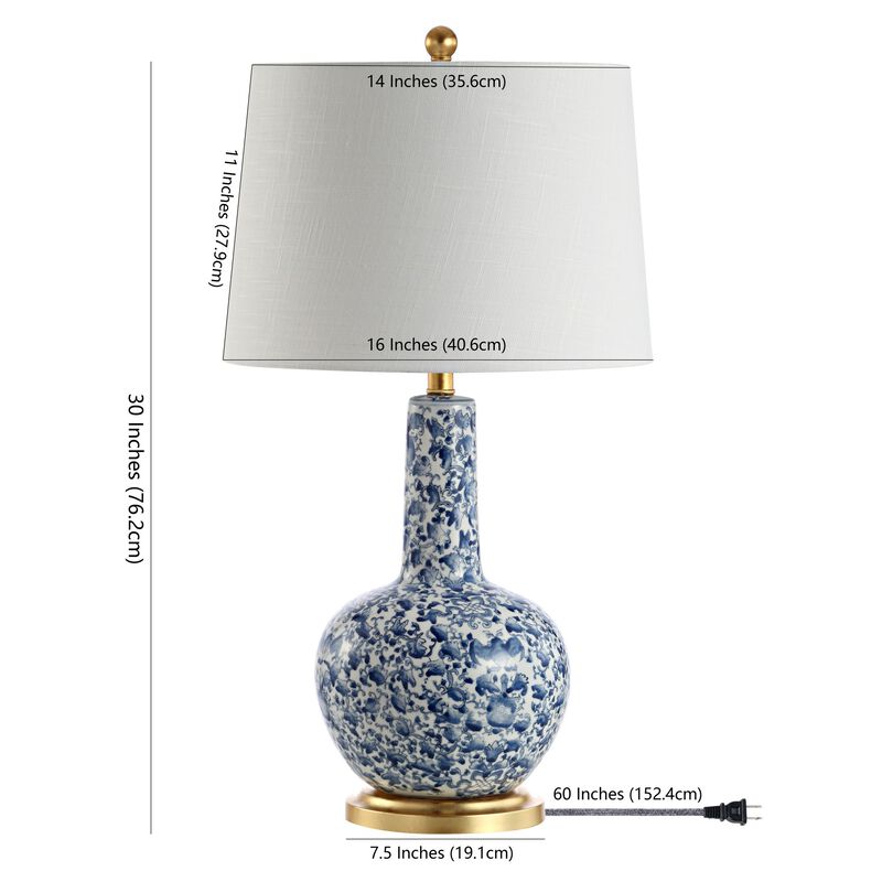 Chinois Ceramic/Iron Classic Cottage LED Table Lamp