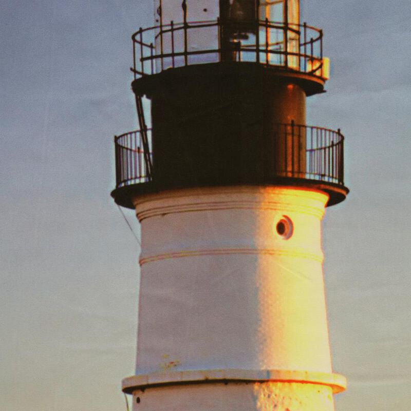 Habitat Photo Real Lighthouse and Ambient Surroundings Sunrise Light Filtering Pole Top Curtain Pair Each 38" x 84" Multicolor
