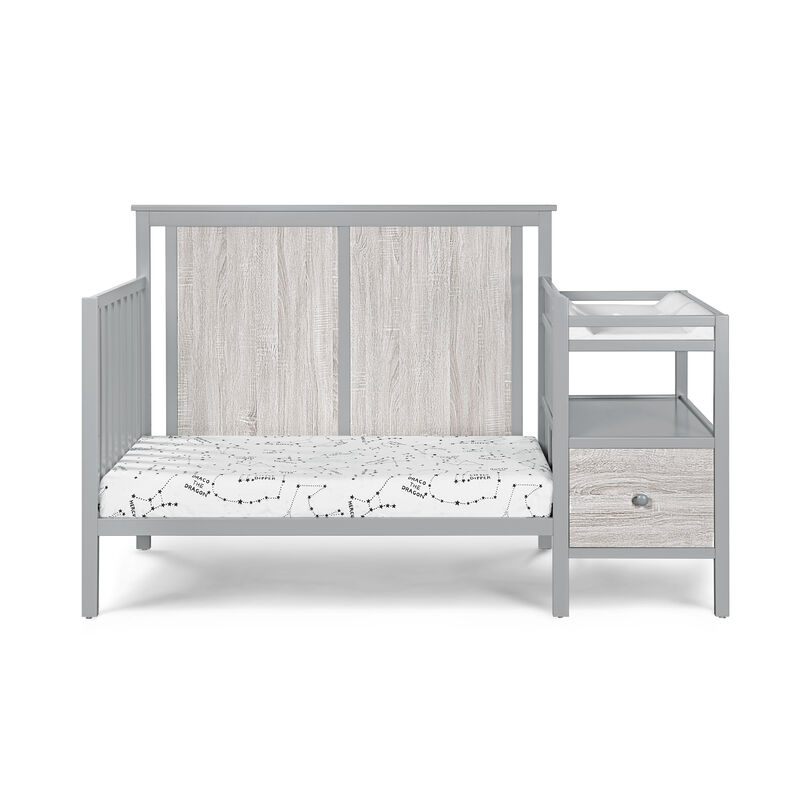 Sutie Bebe Connelly 4-in-1 Crib and Changer Combo Gray/Rockport Gray