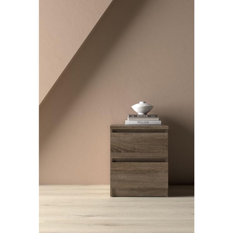 Tvilum Scottsdale 2 Drawer Nightstand, Truffle