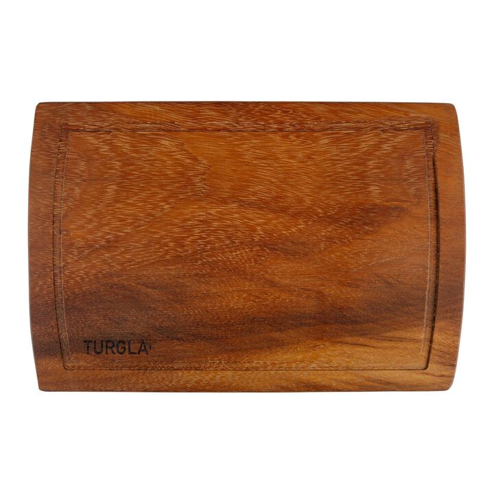 Wood 15" x 9" Rectangular Brown Wood Serving