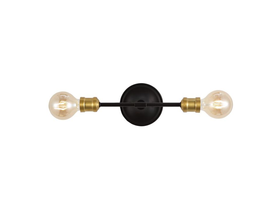 Jaxon 2-Light Industrial Farmhouse Iron LED Vanity