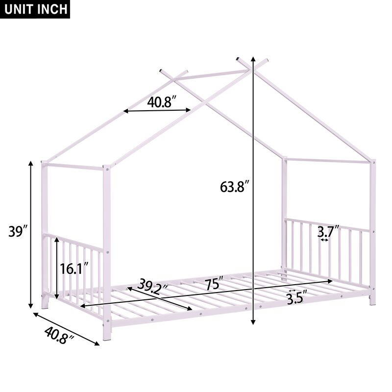 Merax Modern Metal House Platform Bed