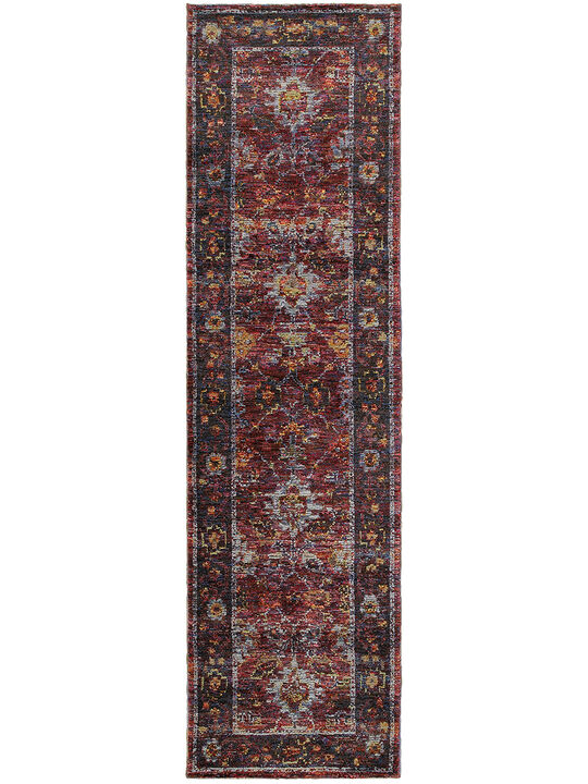 Andorra 1'10" x 3'2" Red Rug