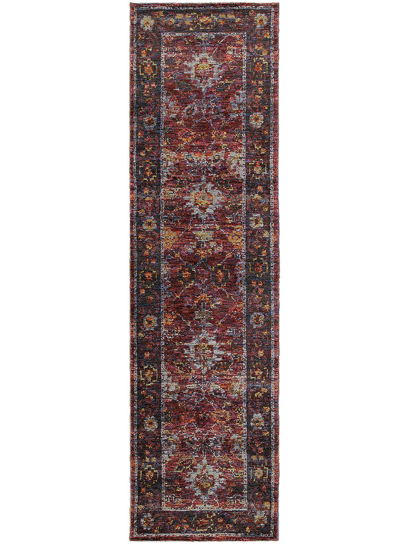 Andorra 1'10" x 3'2" Red Rug