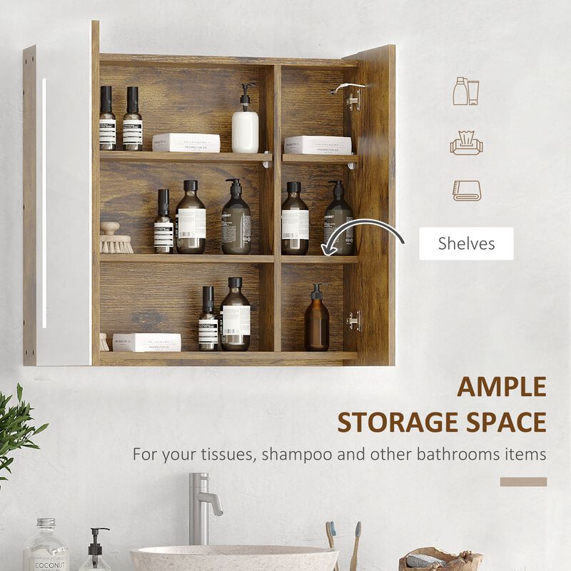Smart Bathroom Storage: Lighted Medicine Cabinet with Touch Control