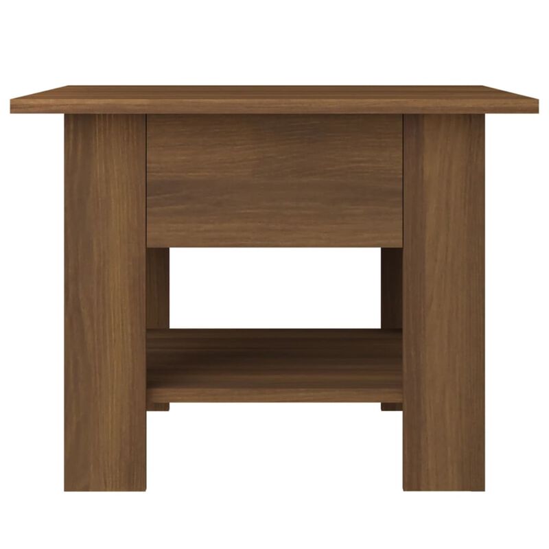 vidaXL Coffee Table Brown Oak 21.7"x21.7"x21.7" Chipboard