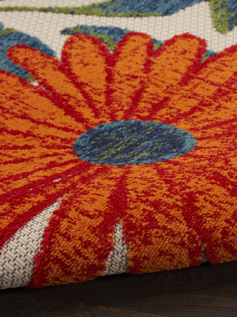 Aloha ALH33 Ivory/Multicolor 6' x 9' Rug