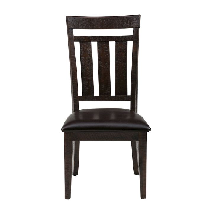 Jofran Distressed Rustic Solid Acacia Upholstered Slat-back Dining Chair (Set of 2)