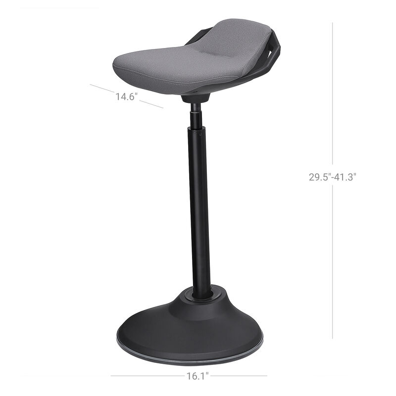 Ergonomic Standing Stool with Adjustable Height (24.8"-34.6") - Swivel Chair with Anti-Slip Pad