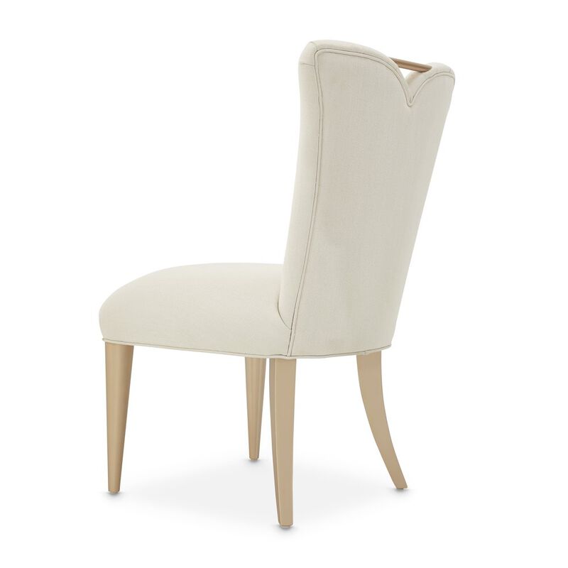 Michael Amini La Rachelle Dining Side Chair - Icicle/Champagne Set of 2