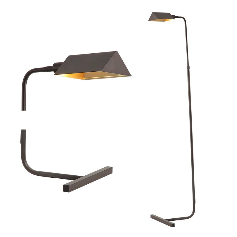 Cotys MidCentury Industrial Metal Adjustable Pharmacy LED Floor Lamp