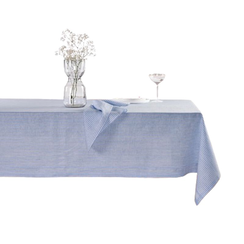 Solino Home 100% Pure Linen Tablecloth | Narrow Stripe