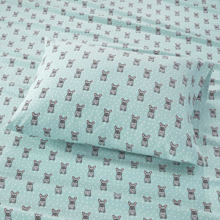 Gracie Mills Persephone 4-Peice Cotton Flannel Sheet Set