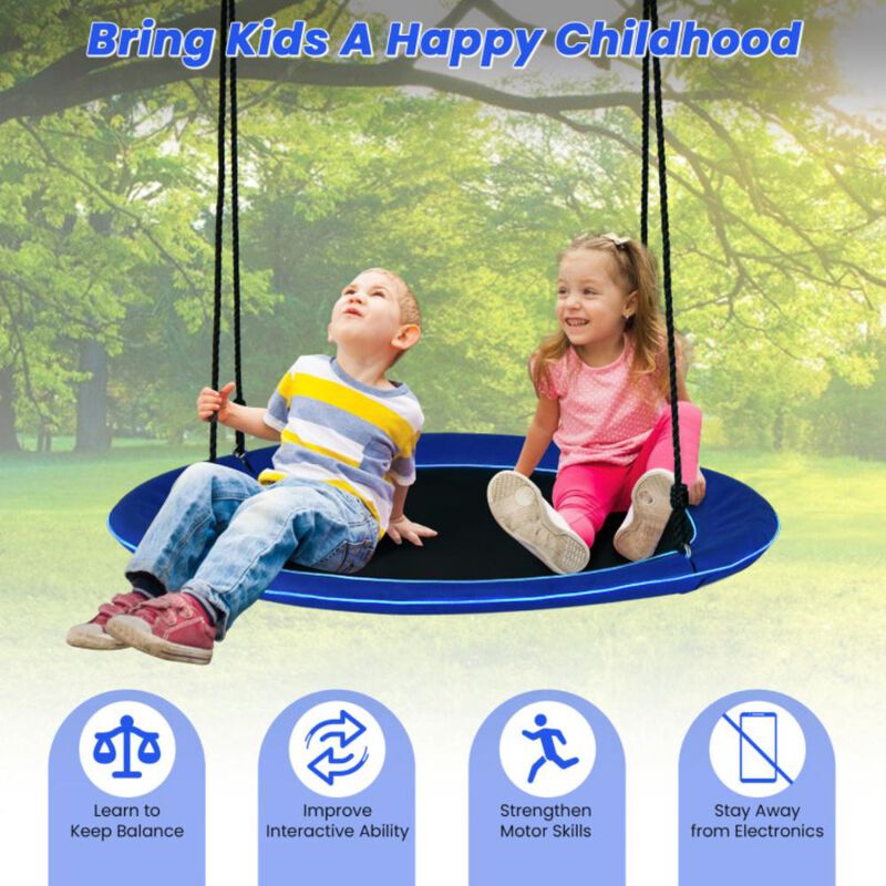 Hivvago 40 Inches Saucer Tree Swing for Kids and Adults