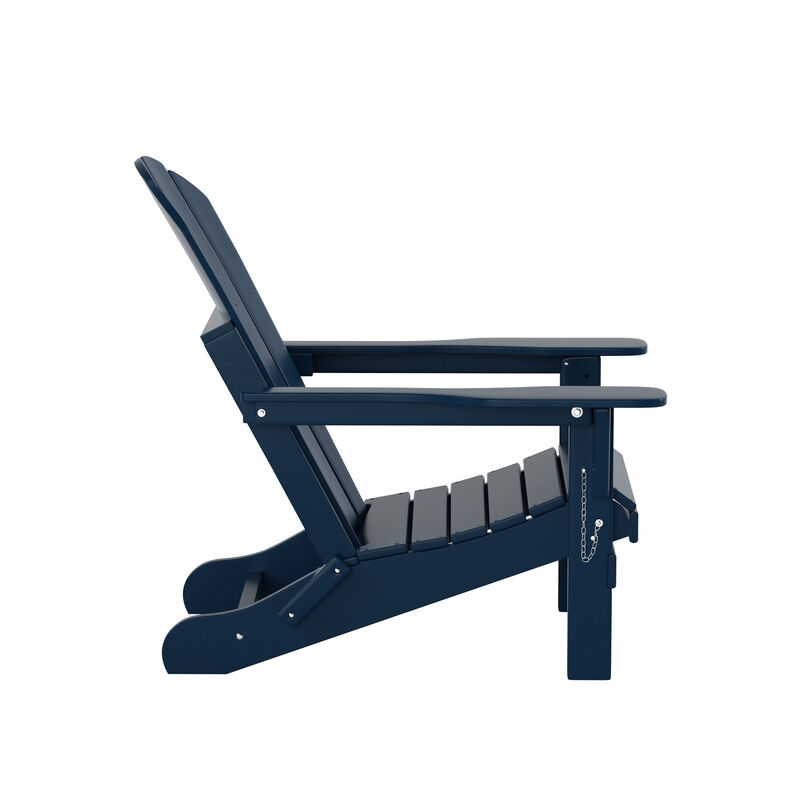 WestinTrends 4-Piece Folding Adirondack Chair With Footrest Ottoman Set