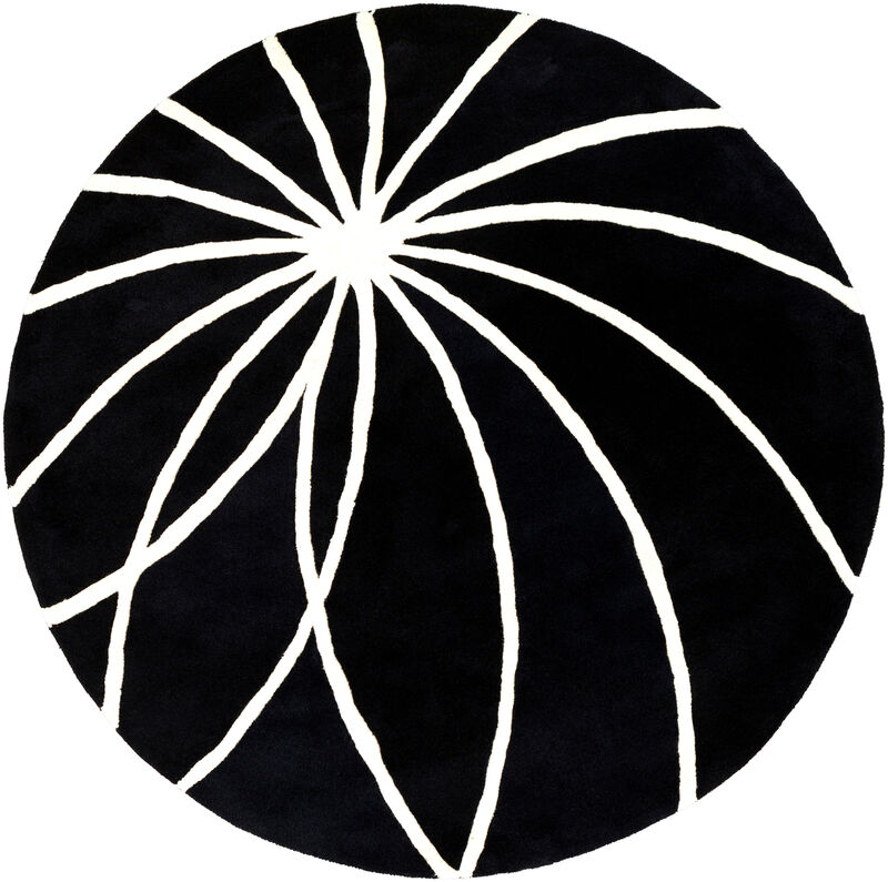 Forum FM-7072 8' x 10' Kidney Black Rug