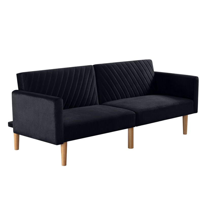 77.2 in. Velvet Twin Size Sofa Bed