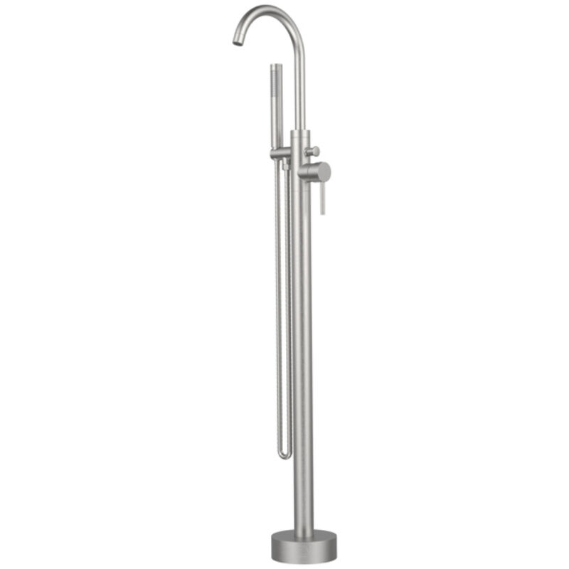 Freestanding Tub Filler, Floor Mount Bathtub Faucet with Hand Shower & 6 GPM Water Flow