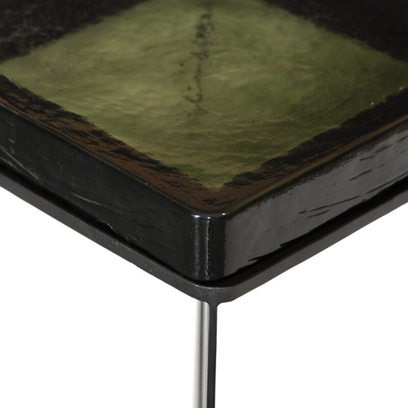 Lennie Cast Glass End Table