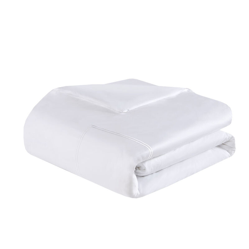 Gracie Mills Mooney 500 Thread Count Embroidered Stripe Cotton Sateen Comforter Set
