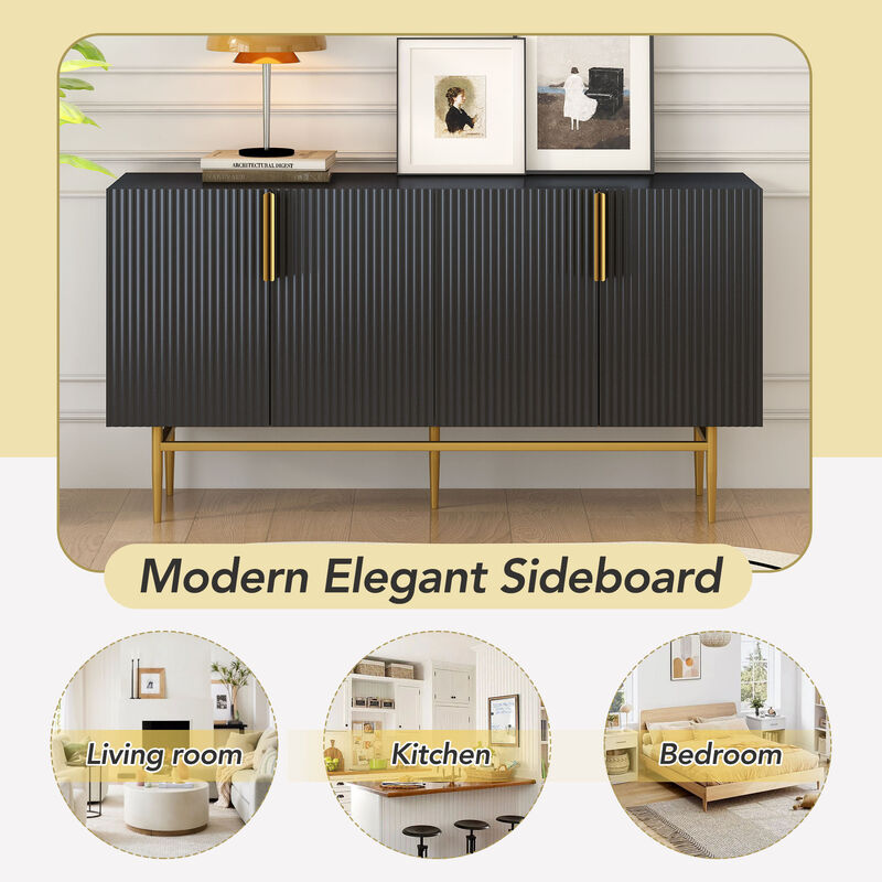 Merax Modern Elegant 4-door Sideboard Buffet Cabinet
